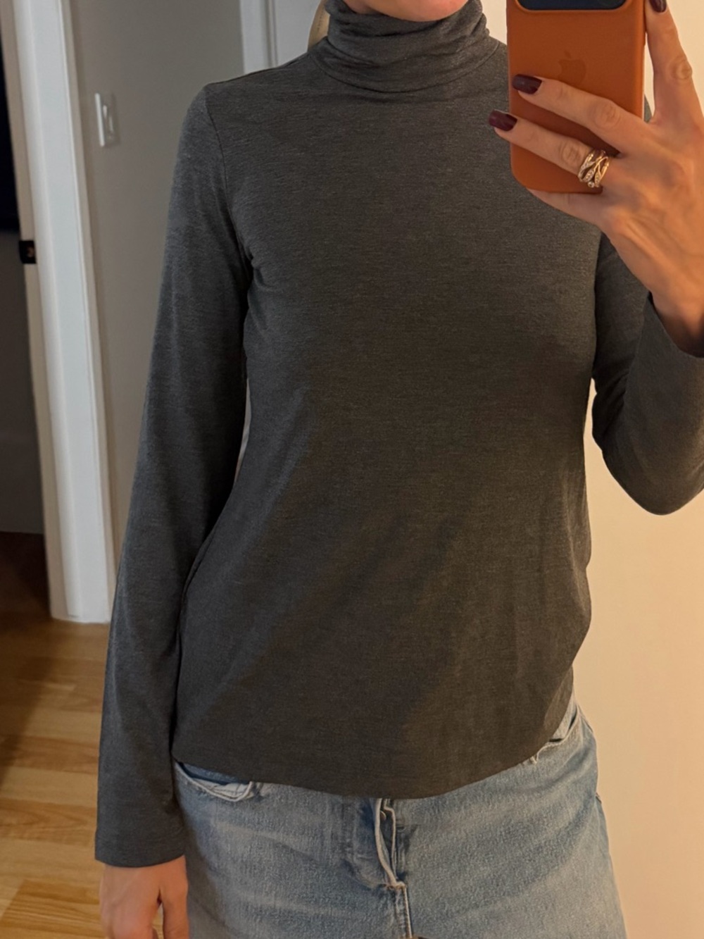 Banana Republic Charcoal Gray Turtleneck Sweater